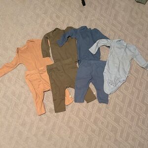 Set of Honest Baby Long Sleeve Bodysuits and Pants